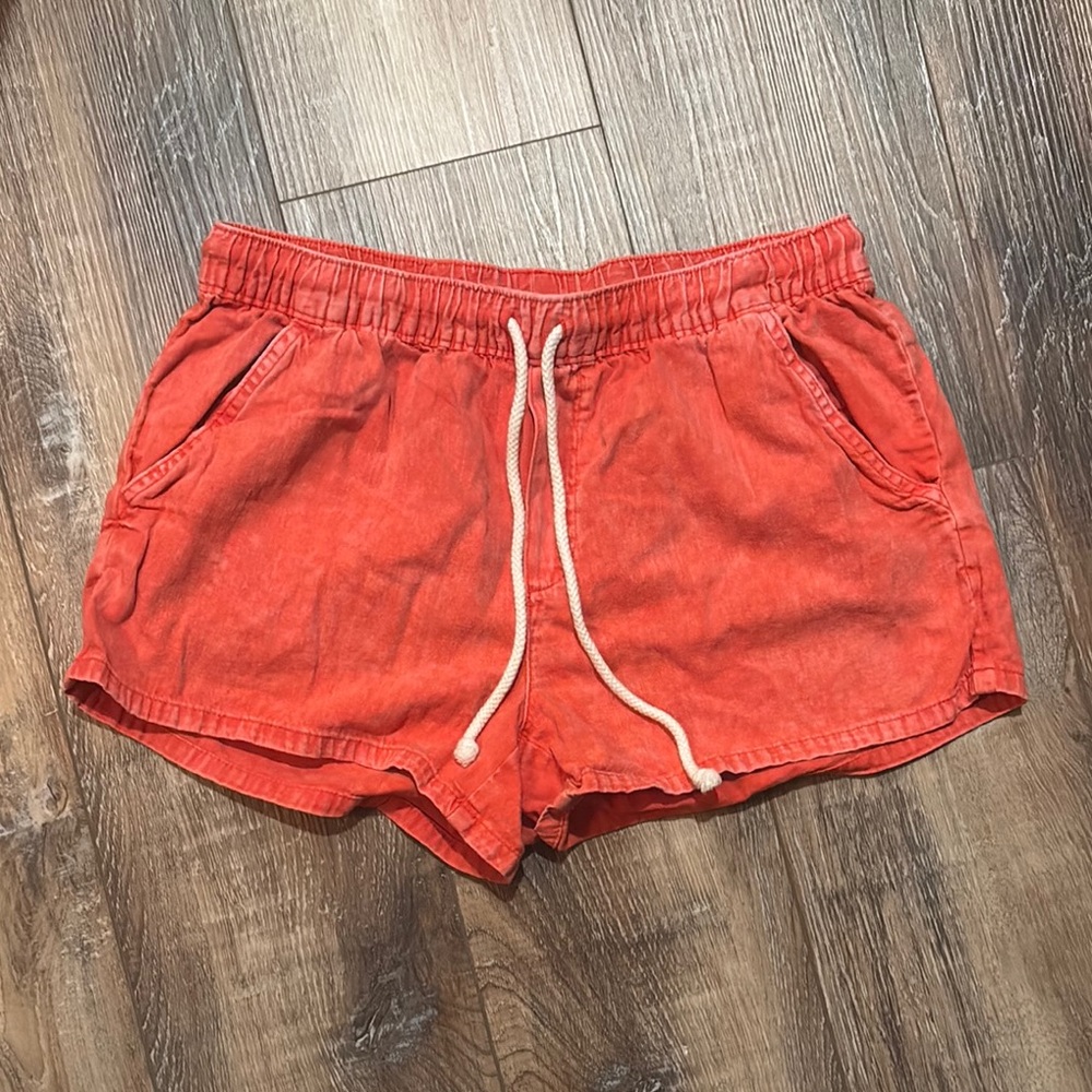 Aerie Shorts with Elastic Waistband and Curved Hem